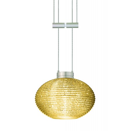 Besa Lighting Besa Pendant Lasso Satin Nickel Gold Glitter 1x50W Halogen 1XA-5612GD-SN